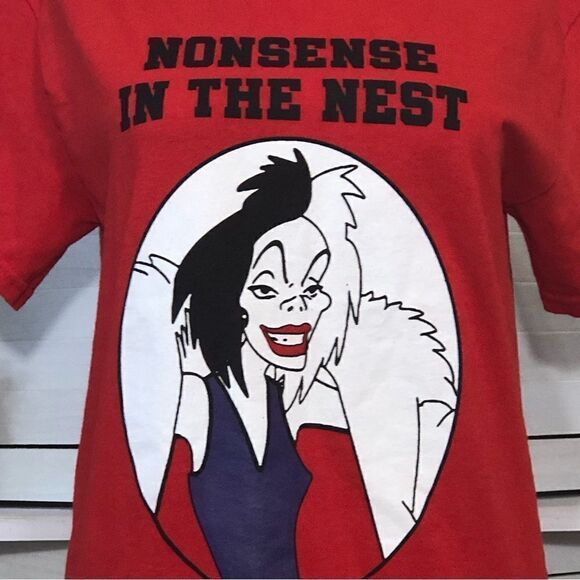 Disney Cruella Deville Red Cotton Short Sleeve T Shirt S - Picture 3 of 7